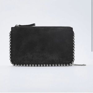 Zara studded black crossbody purse